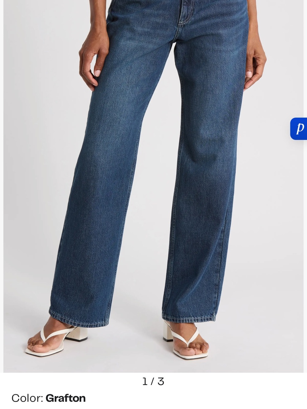 rag & bone Grafton High-Rise Wide-Leg Jeans - Grafton Blue